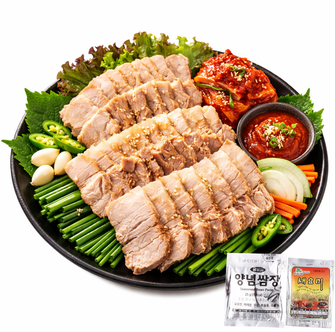 [스마일푸드] 전주맛집 수제 돼지고기 맛 보쌈 수육 400g / 수제 통삼겹 / 100% 삼겹살 / 캠핑 밀키트, 1개