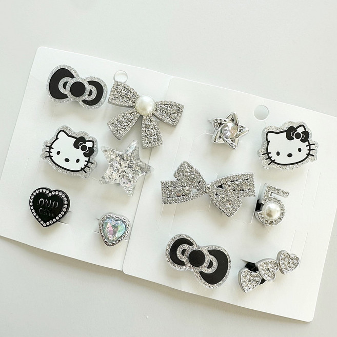 MPACK 블링 실버 고양이 악세사리 파츠 12P