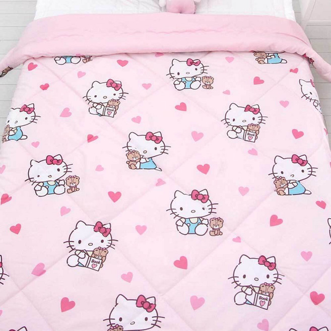 산리오 간절기 차렵 이불 하트업 헬로키티