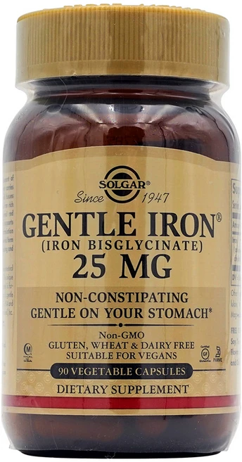 솔가 젠틀 철분 25mg 베지터블 캡슐, 90정, 1개 - 쿠팡