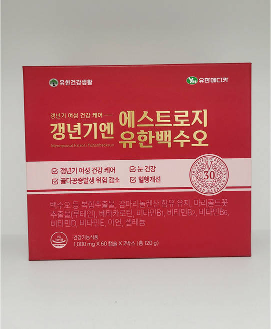 갱년기엔 에스트로지 유한 백수오 120캡슐, 1개, 120정