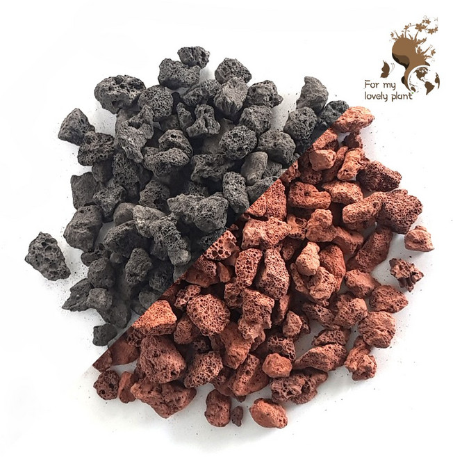 거목산업사 거목산업사 화산사 화산석 레드 블랙 10kg 자연석 화분 조경 어항 정원, 3호 10~20mm, 1개