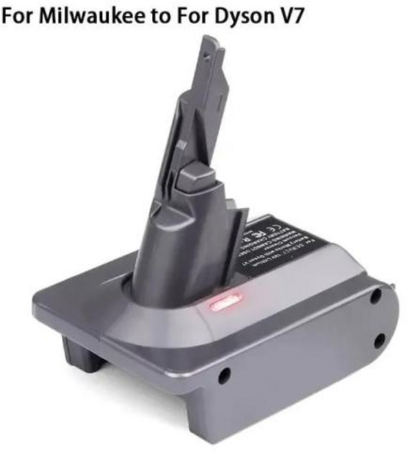 밀워키밧데리 밀워키 배터리 송풍기 임팩드릴 어댑터 Dyson V6 V7 V8 진공 청소기 도구 DC58, 10) For Milwaukee to V7, 1개