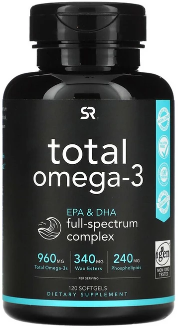 스포츠리서치 토탈 오메가-3 960mg EPA & DHA 소프트젤, 120정, 1개 - 쿠팡