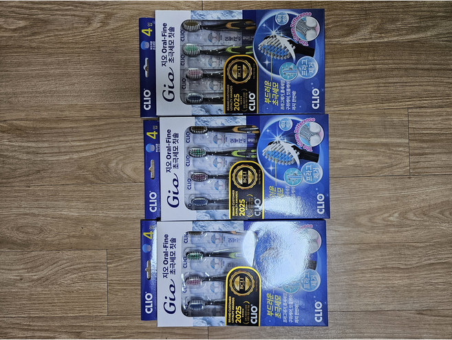 크리오 지오 향균 초극세모 칫솔 4입, 4개입, 3개