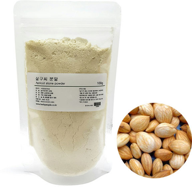 허브인 살구씨 가루 분말 팩, 500g, 1개