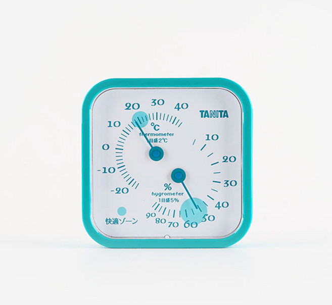 타니타 아날로그 온습도계 TT-557, 블루, 1개