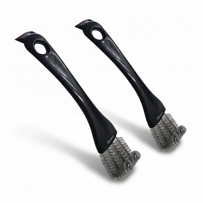 레브홈 그릴 청소용 철망 브러쉬, 2개, 블랙