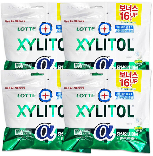 롯데 자일리톨 알파 오리지날 리필 102gx4개, 4개, 102g