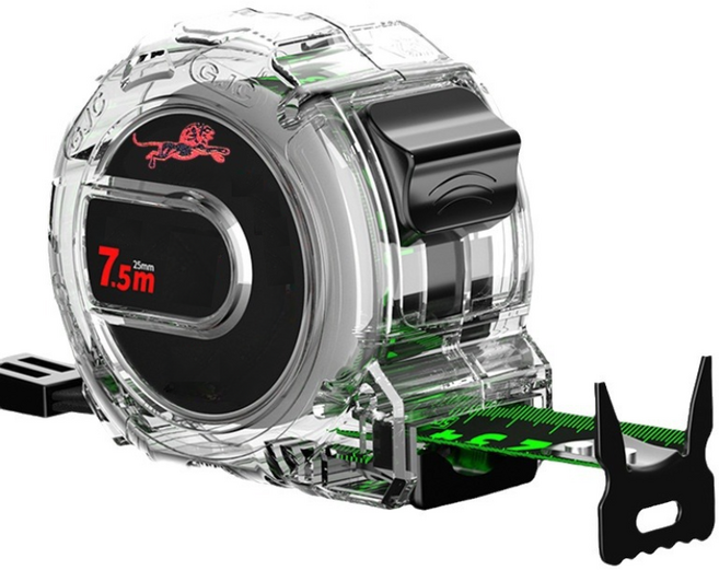 4세대 고급형 오토락 울트라 브라이트 특수 형광코팅 고정밀 메탈포스 줄자 7.5m, 1개