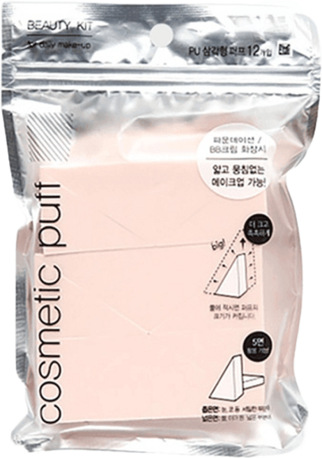 PU 삼각형 웨지퍼프 세트 12개입, 기본선택