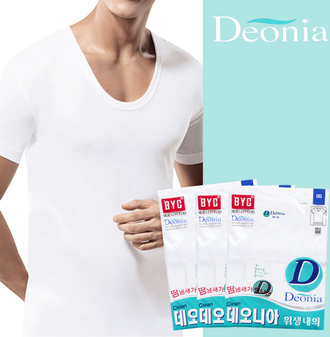 애나스 [BYC] 데오니아티반 3매 / 남성반팔런닝