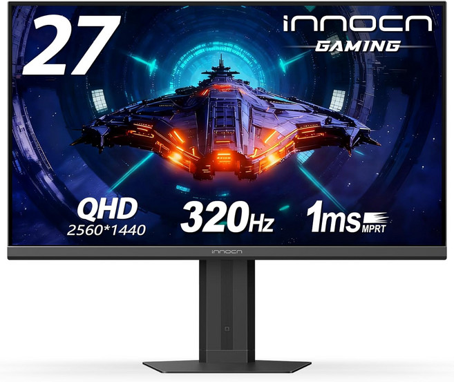 INNOCN 27인치 게이밍 모니터 2K QHD 2560 x 1440P 240Hz 1ms IPS PC 컴퓨터 디스플레이 HDMI 2.1 DP 1.4 HDR 400 케어 높이피봇