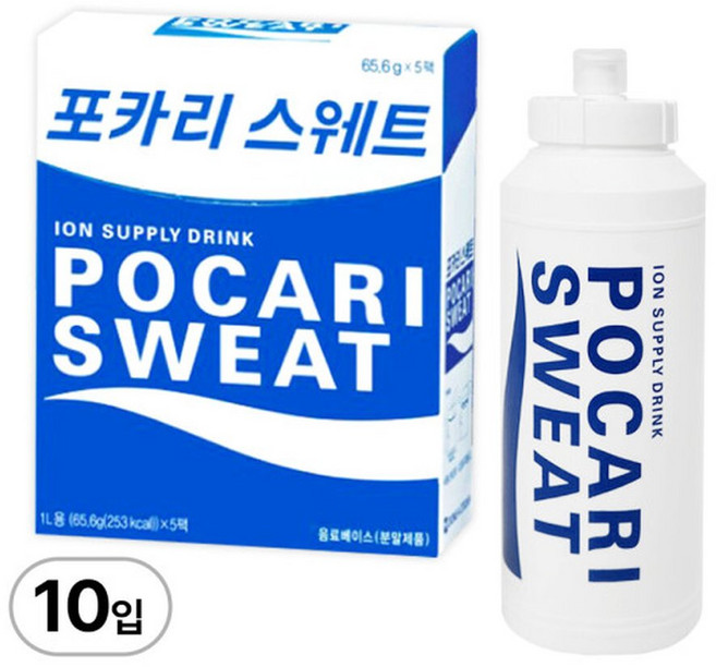 동아오츠카 포카리스웨트 분말 65.6g x 10입+보틀1개 증정, 10개