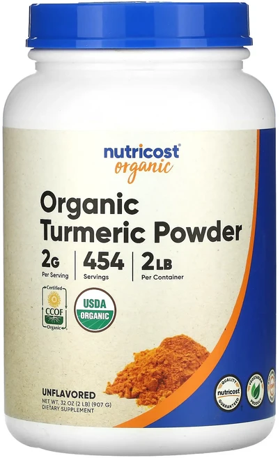 새해 첫좋은선물 Nutricost 유기농 강황 분말 무맛 907g(32oz) 제대로 할인합니다, Nutricost유기농강황분말무맛907g32oz - 쿠팡