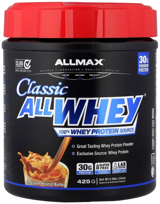 올맥스 클래식 올웨이 100% 유청 단백질 초콜릿땅콩버터맛 425g AMX-23034, 1개 - 쿠팡