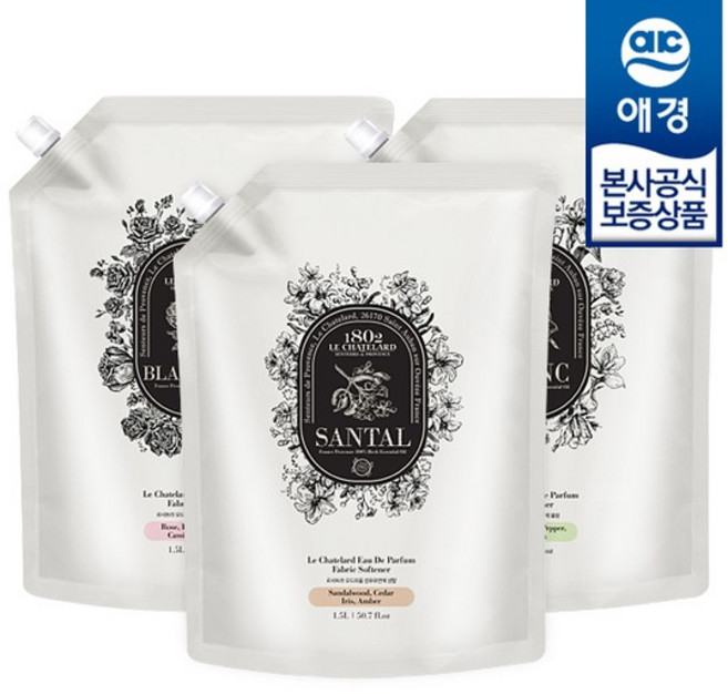 [애경]르샤트라 오드퍼퓸 섬유유연제 리필 1.5L x2개