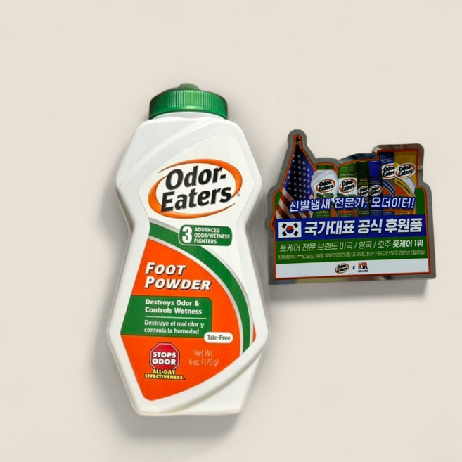 간편한 발냄새제거 오더이터 풋 파우더 24시간유지효과, 1개입, 1개, 170g