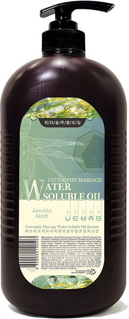 에스테소피 워터솔루블 마사지 오일 자스민, 1L, 1개