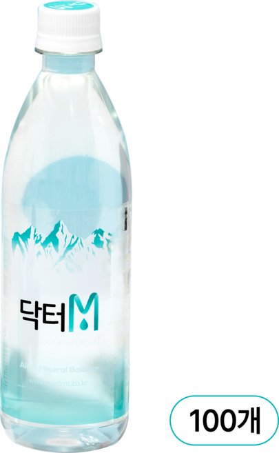 닥터M 약 알칼리수 미네랄워터 경도210 밸런스 음료, 500ml, 100개