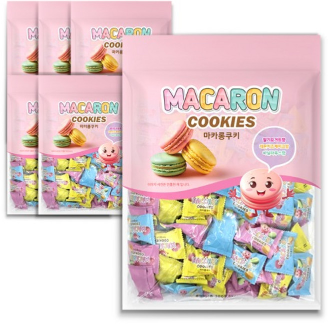 (박스)마카롱쿠키 800g x 6입 마카롱과자 마카롱 뚱카롱