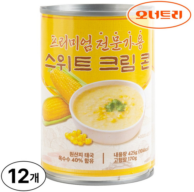 스위트 크림콘 옥수수죽 스프, 12개, 425g