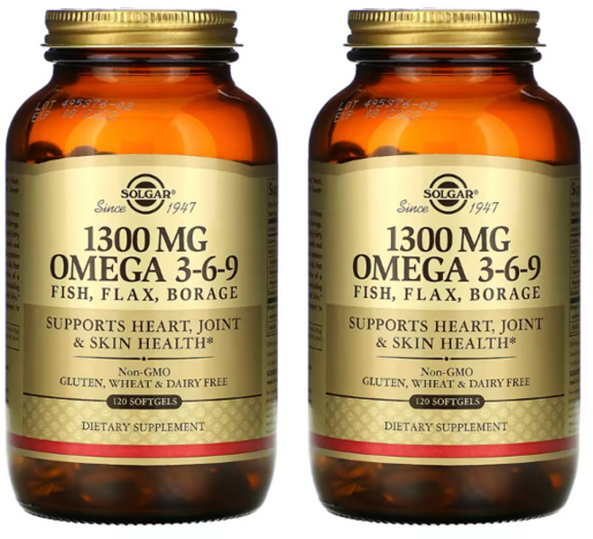 솔가 EFA 1300mg 오메가 3-6-9 소프트젤, 120정, 2개