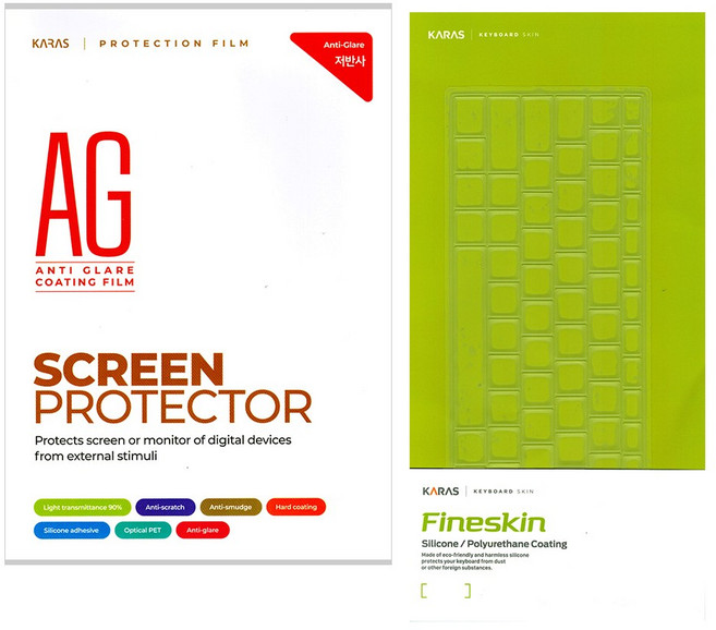 카라스 델 델 XPS 15 9510 15.4인치 키스킨 액정보호필름 세트, 파인스킨(20번)+저반사필름, 1세트