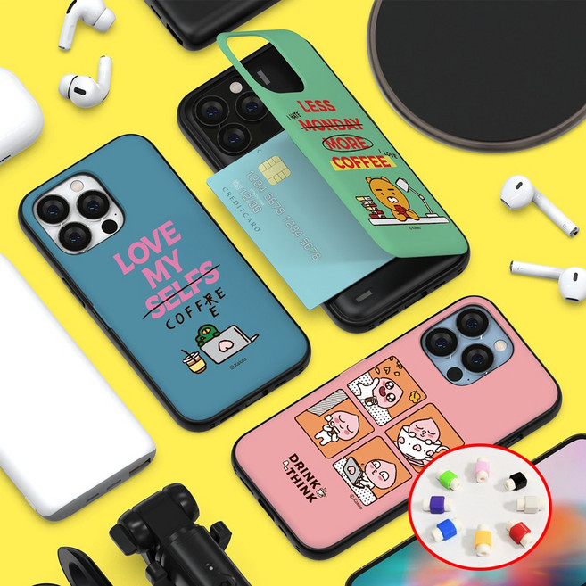 시안샵 CV 카페 시즌2 자석 카드케이스 / 아이폰13 12 11 MINI PRO MAX X XS XR 7 8 SE3 + 단선방지 케이블 증정