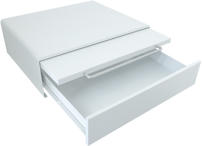 HK sell 뉴소나 홈카페 철제 선반 슬라이딩 서랍 정리함, 화이트, 1개