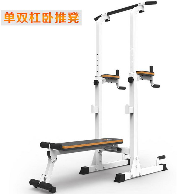 풀업 턱걸이 딥스바 친업 머신 딥스 철봉 바 랫타워 치닝디핑 운동기구 미니렉 캐쳐바 풀업 홈 다기능 단일 병렬 바벨 랙 역도 벤치 프레스 덤벨 벤치 훈련 피트니스 장비, 단일 평행 바 접이식 벤치 프레스