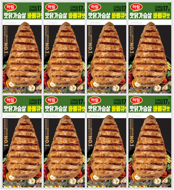 하림 맛닭가슴살바베큐맛 100g 8봉, 8개