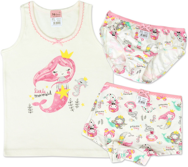 멜리스 인어소녀 면스판 유아동 속옷(런닝 사각 삼각 선택)