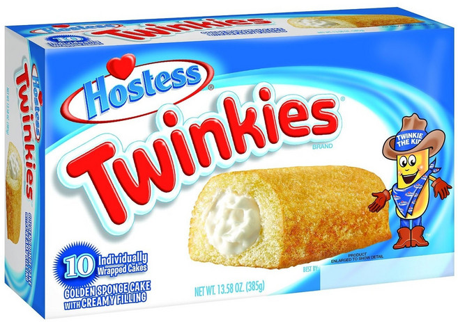 호스티스 트윙키 10개 스펀지 케이크 (크림 필링 포함) 382.7g Hostess Twinkies 10 ct Sponge Cake with Creamy Filling 13.5 o