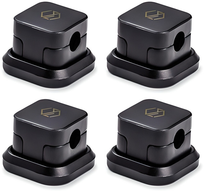 신지모루 차량용 마그네틱 케이블 홀더 블랙, 4개