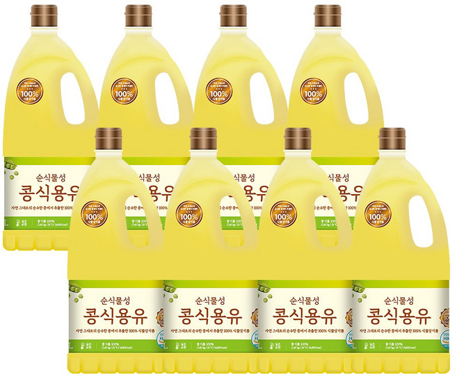 위드쿡 순식물성 콩식용유 1.8L x 8개입, 8개