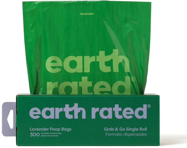 Earth Rated 반려견용 배변 봉투 라벤더 300개입, 1개 - 쿠팡