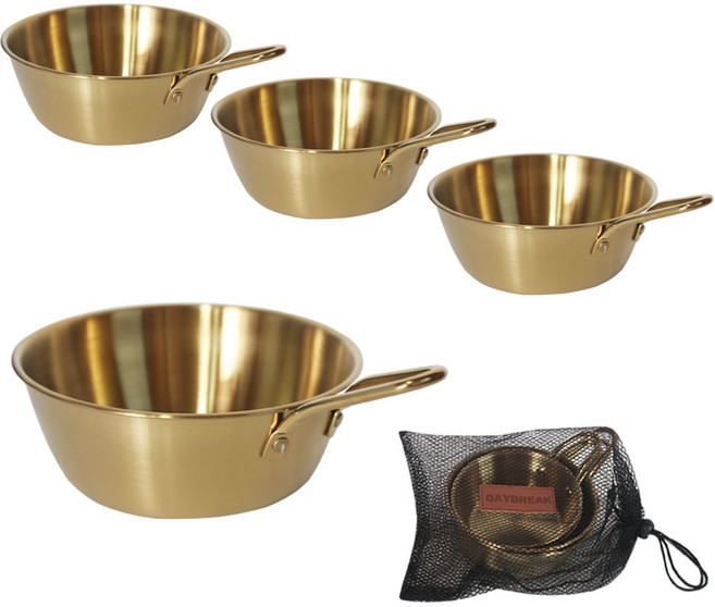 데이브렉 SUS304 스테인레스 손잡이 막걸리잔, 1세트, 대 500mml 4개