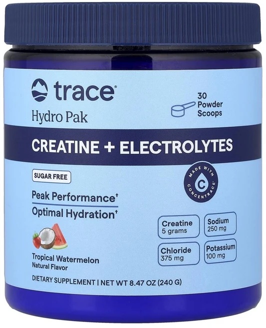 트레이스 하이드로 팩 크레아틴 플러스 일렉트로라이트 트로피컬 워터멜론 Trace Hydro Pak Creatine + Electrolytes Tropical Watermelon - 쿠팡