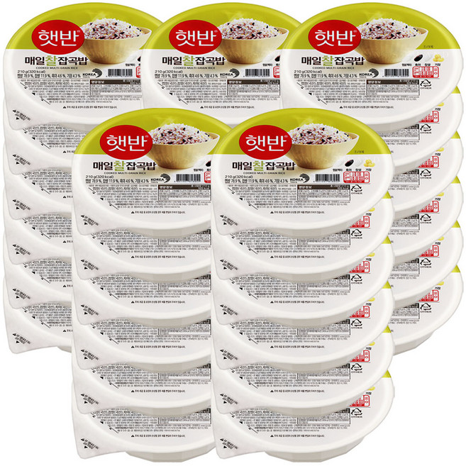 햇반 매일찰잡곡밥, 210g, 30개