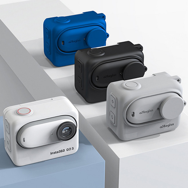 인스타360 GO3 GO3S 풀커버 실리콘 케이스 커버 렌즈 카메라 보호 Insta360 악세사리, 블랙, 1개