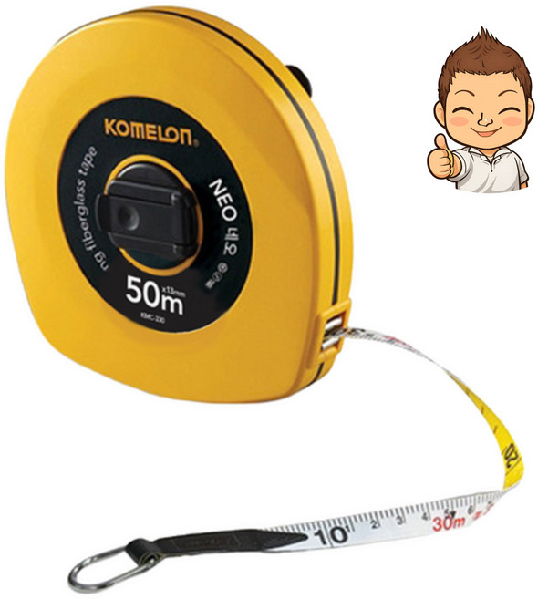 코메론 KMC-330 네오 화이바 줄자 50미터 이중코팅 국산, 1개