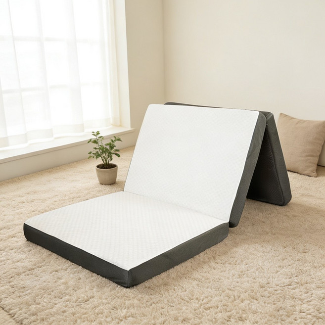FANOOD 3단 접이식 메모리폼 매트리스 부드러움+탄탄한 지지력 느린복귀