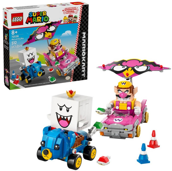 樂高 LEGO 72038 瑪利歐賽車 瓦利歐與害羞幽靈王積木組, 1個