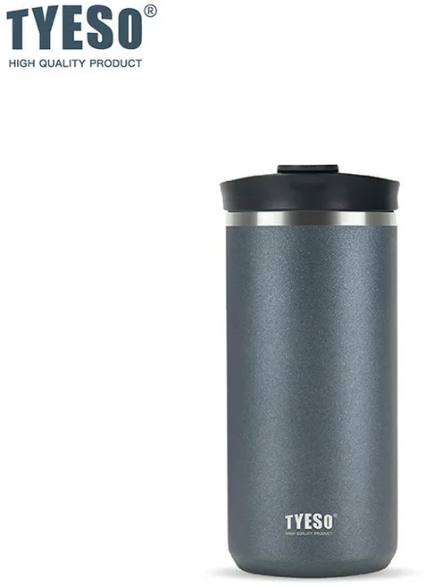 타이소 프렌치 프레스 여행용 머그 304 스테인리스 스틸 휴대용 콜드브루 커피 메이커 티 인퓨저 이중벽 보, 04 Silver