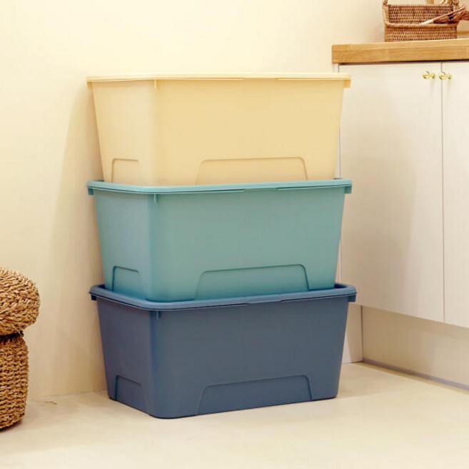 아트박스/보노하우스 컴포즈 대형 리빙박스 52L 1개 옷 정리함 (+네임텍), 네이비