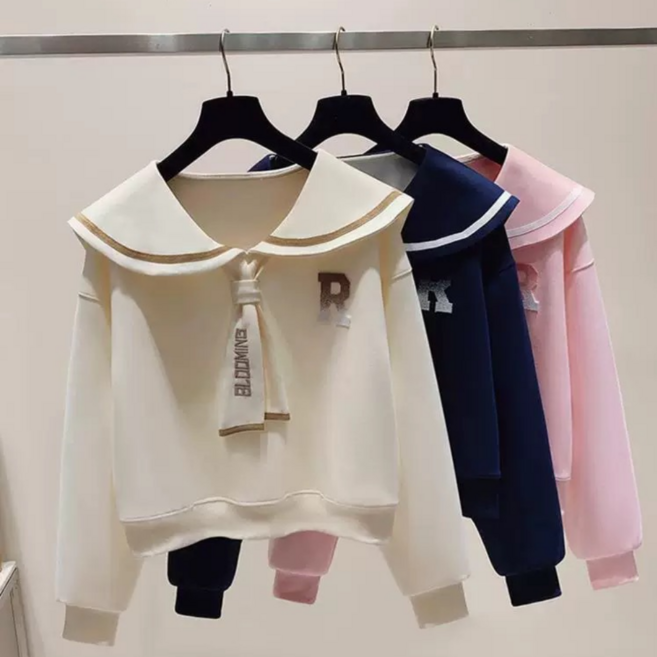 모아나리 여아 블루밍 세일러 맨투맨 티셔츠 데일리 등워룩 어린이집 유치원 스튜디오 촬영룩 입학식 졸업식룩