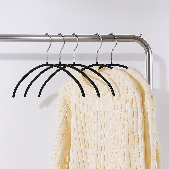 베스트하임 제넥스 논슬립 회전형 라운드 옷걸이, 블랙, 20개