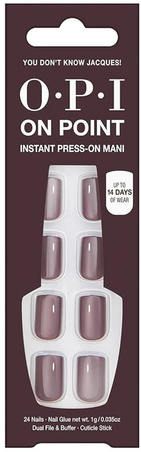 OPI On Point Press On Nails | 쇼트 라운드 클래식 프레스 온 네일 | 네일 포함 24개 | 오래 지속 재사용 가능 손상 없음, 당신은 자크를 모릅니다! - 쿠팡