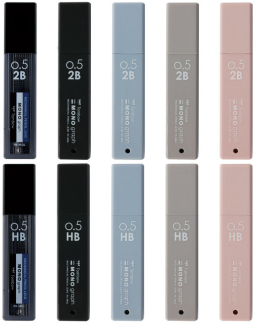 1500 톰보우 모노그래프 라이트 샤프심 0.5mm, 2B, 그레이쉬 블루